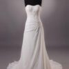 strapless informal wedding dresses with Gathers