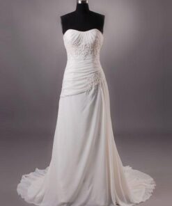 strapless informal wedding dresses with Gathers