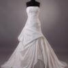 satin bridal gowns with Gathers and Pick Up Skirt