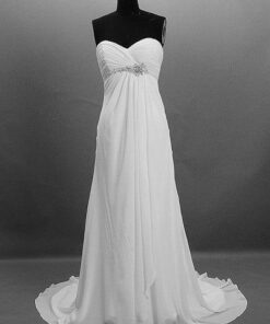 Chiffon Plus Size Maternity Wedding Dresses with Empire Waist lines