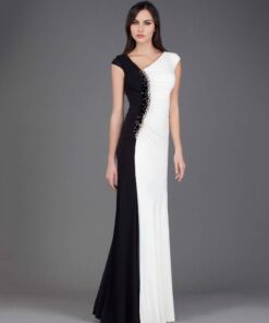 Style J6427 - Black and White Evening Dresses