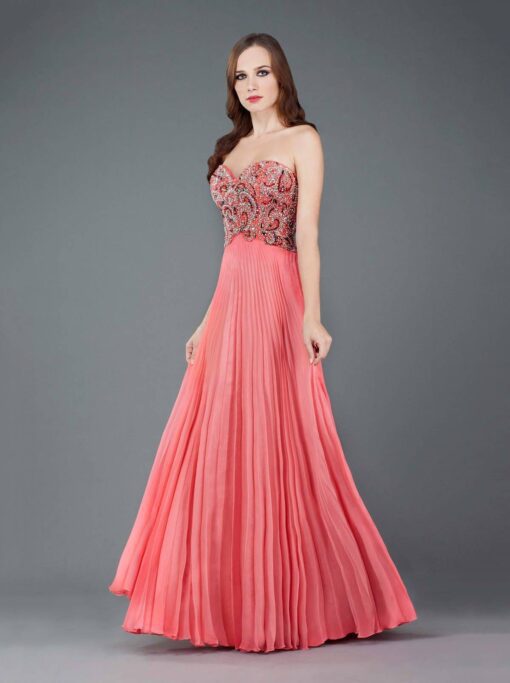 Pleated Chiffon Evening Dresses