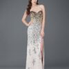 heavily beaded evening dresses with swarovski crystals