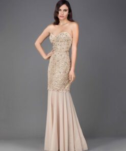 champagne colored formal evening dresses