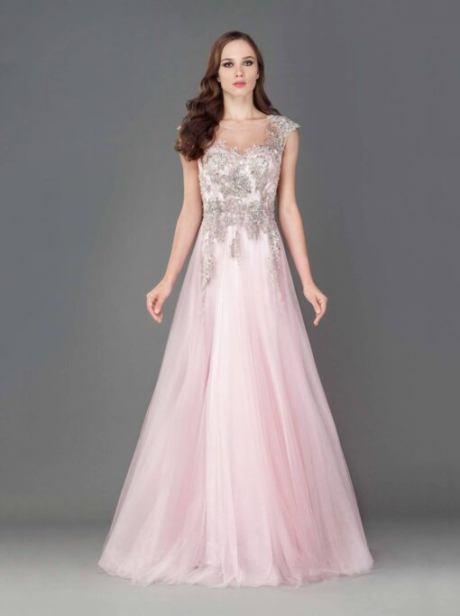 pinkmodesta lineformaldresseswithbeading