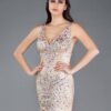 Sleeveless Cocktail Dresses with Crystals