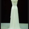 cross straps white gown