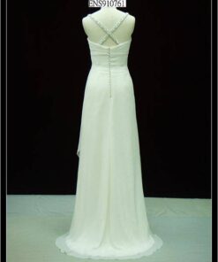 cross straps white gown