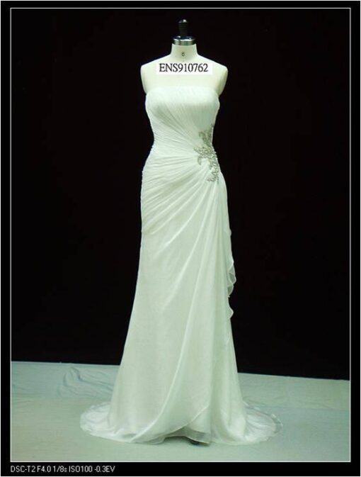 strapless white informal bridal gowns