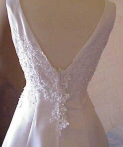 bridal gown with v back