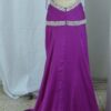 magenta wedding gown