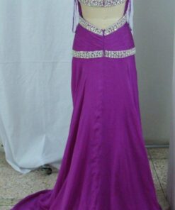 magenta wedding gown