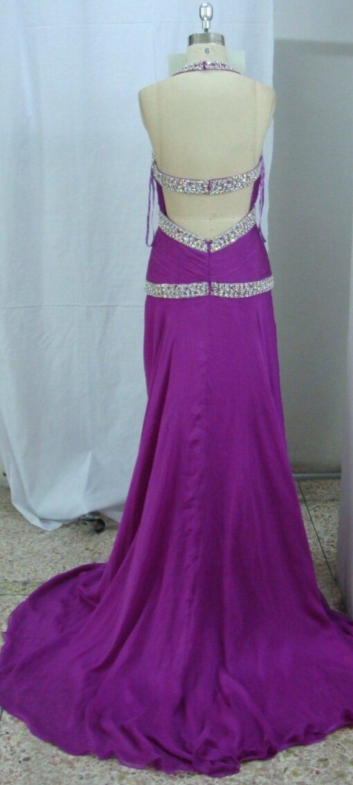 magenta wedding gown