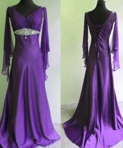 Purple Chiffon Evening dresses