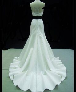 bride dress with back beads