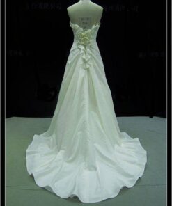 back neck with rose wedding dress