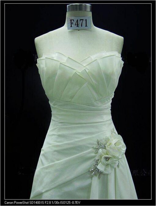 strapless bridal gowns with flowers