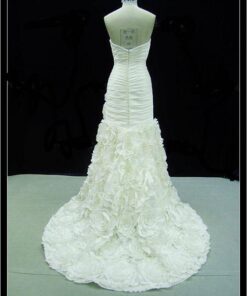 half bride gown with rose pattern