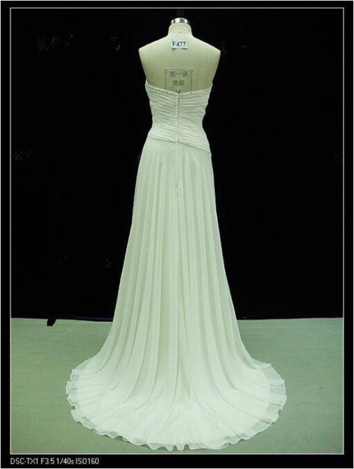 bride gown with multiple falls