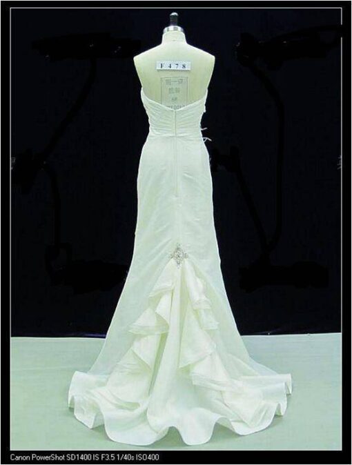 back zipped evening gown