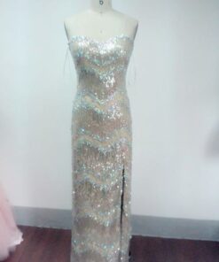 Champagne colored pageant gowns