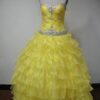 yellow pageant ball gowns