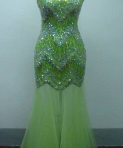 Strapless Green pageant Dresses