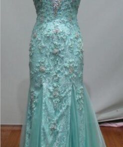 Turquoise colored pageant dresses