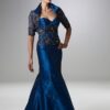 Blue Beaded Evening Gowns