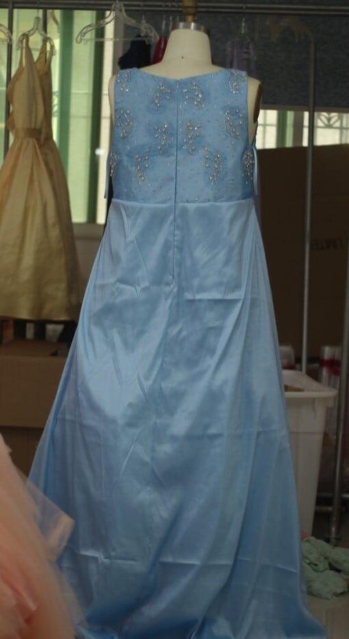 body work blue shade wedding dress