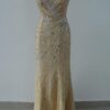 long gold colored pageant gowns