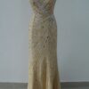 goldcoloredv neckpageantdresses