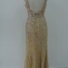 beige shade evening gown