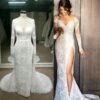 Replica of haute couture long sleeve wedding dress 