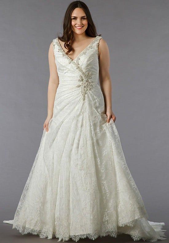 Style 6029K - V Neck Plus Sise Wedding Gowns - Darius Cordell Fashion Ltd PlusSizeV NeckWeddingGownatDariusCordell