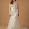ruched plus size wedding gown