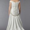 off shoulder white designer evening dresses