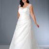 Cap Sleeve Wedding Gown for Plus Size Bride at Darius Cordell