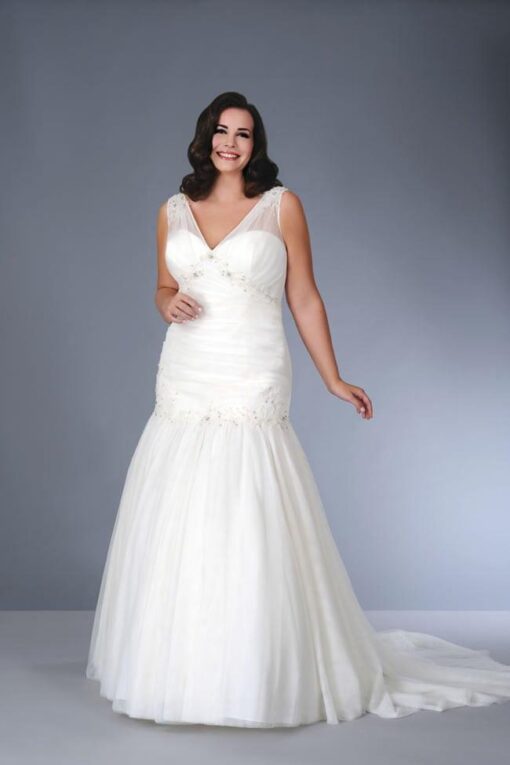 PlusSizeV neckWeddingGown