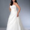 Straplessa lineWeddingGownforafullerfiguredplussizebride