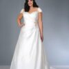 PlusSizeWeddingGownwithCapSleeveandA lineBodice