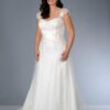 Cap Sleeve Lace Wedding Dress for Plus Size Frame