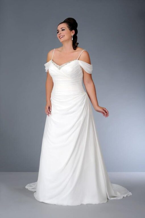 Spaghetti Strap Plus Size Wedding Dress