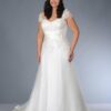 Plus Size Wedding Dress with Cap Sleeve