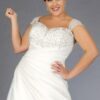 Plus Size Bridal Dress with cap Sleeve