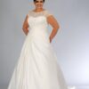 Illusion neckline Bridal Gown for Plus size bride