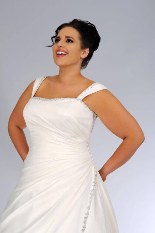 Plus Size Bridal Dress with Shoulder Staps