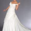 OfftheShoulderPlusSizea lineWeddingGown