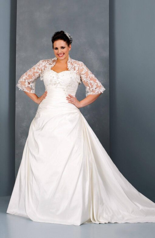 Long Sleeve Plus Size Wedding Gown at Darius Cordell