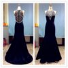 Halter Style Black Evening Gown for Prom at Darius Cordell